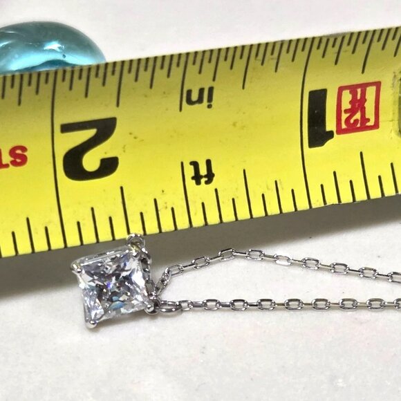 🌟Swarovski Attract Crystal Necklace Princess Square Cut Solitaire Pendant 🌟 - Picture 5 of 10
